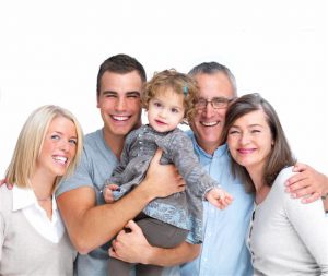 Family smiling