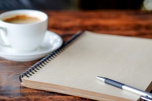 Coffee and notepad